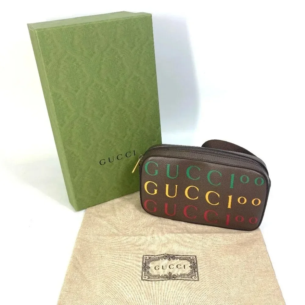 GUCCI belt bag 100th anniversary logo Shoulder Bag body bag Unused - Picture 2 of 14